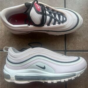 Nike Air Max 97 White and Pink Sneakers
